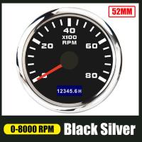 ราคา มาตรวัดความเร็วรอบเครื่องไฟฟ้า3000 4000 6000 8000รอบต่อนาที52มม สำหรับเครื่องยนต์มอเตอร์ดีเซลทาโชมิเตอร์ของเครื่องเจนเนอเรเตอร์เรืองแสงสีแดงพร้อมเครื่องวัดชั่วโมง12V 24V (17244536018)