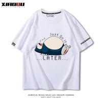 ราคา เสื้อยืดแขนสั้น ผ้าฝ้ายแท้ พิมพ์ลายโปเกม่อน ทรงหลวม แฟชั่นฤดูร้อน สําหรับผู้ชาย แฟชั่นแขนสั้นผ้าฝ้าย (19648633324)
