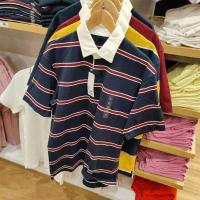 ราคา Uniqlo เสื้อคู่รักสไตล์สำหรับทั้งหญิงและชายฉบับภาษาเกาหลีแฟชั่นฤดูร้อนสไตล์เรียบง่ายเสื้อคู่รักเสื้อโปโลแขนสั้น457898457897455390 (19718545542)