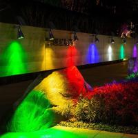 ราคา โคมไฟ LED สปอตไลท์สนามหญ้ากลางแจ้งแบบ IP65ไฟแผงโซล่าสปอตไลท์กันน้ำ RGB โคมไฟแยกต่างหากสำหรับภูมิทัศน์สวนต้นไม้ (20125109452)