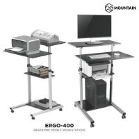 ราคา โต๊ะคอมพิวเตอร์ พร้อมที่วางคีย์บอร์ดและซีพียู 4 ชั้น ปรับระดับได้ MOUNTAIN ERGO 400 โต๊ะทำงาน ERGONOMIC (19639147059)