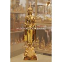 ราคา พระประจำวันพุธ กลางวัน ปางอุ้มบาตร เนื้อทองเหลืองขัดเงา ขนาดหน้าตัก 3นิ้ว (13309765070)