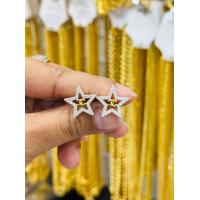 ราคา ต่างหู ทอง ทองหุ้ม cz 100 ทองไมครอนแท้100 ไม่ลอกไม่ดำ ต่างหูทองทองหุ้ม (18424625712)