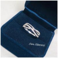 ราคา แหวนเงินแท้ชุบทองคำขาว (17698306285)