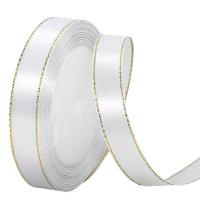 ราคา ริบบิ้นผ้า ริบบิ้นขอบทอง ไซค์ 0 6 ซม 1 ซม 1 5 ซม 2 ซม 2 5 ซม ม้วนยาว 22 เมตร มีสต๊อกพร้อมส่ง ริบบิ้นห่อของขวัญ ริบบิ้นซาติน ริบบิ้นผ้าซาติน (16088018833)