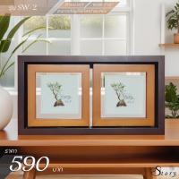 ราคา กรอบหมุน กรอบรูปไม้ 3x3 กรอบรูปทำจากไม้แท้ กรอบรูปไม้แท้ Story รุ่น SW 2 สี WALNUT (21200327004)