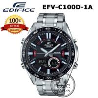 ราคา CASIO Edifice รุ่น EFV C100 EFV C110 นาฬิกาผู้ชาย แบตเตอรี่ 10 ปี 2 ระบบเข็มและดิจิตอล ประกัน CMG 1 ปี EVF EVFC100 (18993831205)