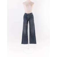 ราคา hara กางเกงยีนส์ขายาวทรงขาม้าสีฟอก Preloved (20664276086)