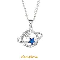 ราคา Kemstone แผ่นเงินแฟชั่นประกายเพชรสวิสสร้อยคอจี้ดาวเคราะห์รูปดาวสีน้ำเงินสำหรับผู้หญิงของขวัญเครื่องประดับ (17319336965)
