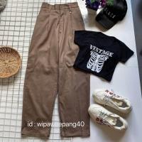 ราคา เสื้อครอป กระดูก กางเกงขายาวทรงลุง (20936622362)