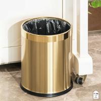 ราคา Single blasting ถังขยะ 10ลิตร ถังขยะสีทอง ทรงกลม สองชั้นถอดเข้าออกได้ ถังขยะสแตนเลส (20924834774)