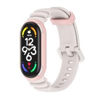 ราคา BassPal สายนาฬิกาสองโทนสีสไตล์สปอร์ตสำหรับ Mi Band 5 6 7สำหรับ Xiaomi MiBand 5 6สายรัดข้อมือเปลี่ยนสายนาฬิกาข้อมือซิลิโคน TPU แบบนิ่ม Miband5สาย Miband7 Miband6 (16972522792)