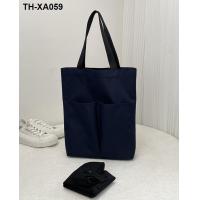 ราคา MUJI tote bag female handbag shoulder bag large capacity simple casual shopping bag canvas bag (19633451550)