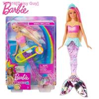 ราคา Daisy Guy Barbie Barbie mermaid doll can go light box set GFL82 girl summer water toys (19719905061)