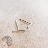 ราคา S925 ต่างหูเงินแท้แท่งเงิน Sterling silver thin bar earrings (3824622725)