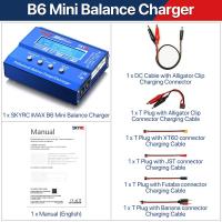 ราคา SKYRC Lipo Charger IMAX B6 EVO B6 V2 B6 Mini B6AC Balance แบตเตอรี่ Charger Discharger พร้อมอะแดปเตอร์อุณหภูมิ Sensor 6A 1 6S (20409424308)