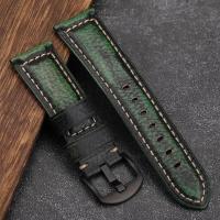 ราคา Handmade Italian polished first layer cowhide strap 20 22 24MM suitable for Panerai Seiko Submariner mens genuine leather JYUE (20468540369)