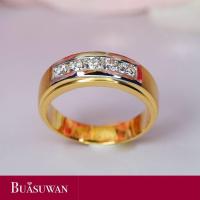 ราคา แหวนเพชร ตัวเรือนทองคำแท้ 18K แหวนเพชรแถว เน้นความเรียบ หรู การันตีทองแท้ เพชรแท้ เป็นแหวนที่เหมาะสวมติดนิ้วในทุกๆวัน (17036228172)