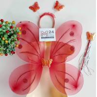 ราคา เซ็ต 3 ชิ้น เด็ก 3 6 ปี ปีกผีเสื้อ 36x46 c m ที่คาดผม คฑานางฟ้า ปีกนางฟ้า ปีกเทวดา ปีกผ้าใยบัว ผ้าใยบัว เทวดา นางฟ้า แฟนซี angel butterfly wing (15470193484)