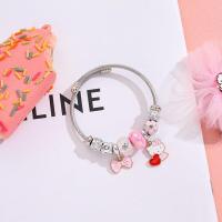 ราคา XiaoboACC กำไลข้อมือเงินสแตนเลสการ์ตูนแมวคิตตี้แฟชั่นสำหรับผู้หญิงกำไลรูปโบว์แบบเปิด (19514810570)