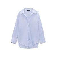 ราคา ZARAˉ ซารา House ชุดฤดูใบไม้ร่วงชุดใหม่โจ๊กเกอร์ผ่อนคลายเสื้อเชิ้ตผ้าป๊อบลินปกเสื้อโค้ทหลากสี4387022 406 (17130024427)