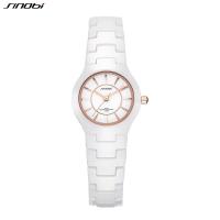 ราคา SINOBI Fashin White Ceramic Strap Woman Watches New Top Luxury Stainless S Ladies Quartz Wristwatches High Quality Womens Clock (20110269012)