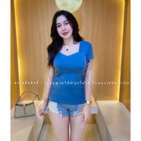 ราคา เสื้อยืดนมโต คอเหลี่ยมรัดรูป (14411689796)