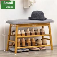 ราคา HANGDIAN จัดส่งฟรี ชั้นวางรองเท้า ชั้นวางรองเท้าดีไซน์ทันสมัย พร้อมที่นั่ง ทรงสตูลนั่งใส่รองเท้า ม้านั่งชั้นวางรองเท้า เก้าอี้นั่งใส่รองเท้า ชั้นวางรองเท้าไม้ เก้าอี้ชั้นวางรองเท้า ชั้นรองเท้า ทำจากไม