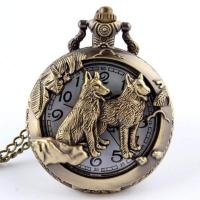 ราคา Retro Antique Chinese Zodiac Openwork Pendant Necklace Mens Round Bronze Pocket Fob Watch Boy USSR Relogio De Bolso Gifts Dog (17290313865)