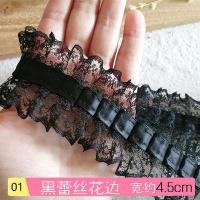ราคา วัสดุเสริมลูกไม้สีดำเสื้อผ้า DIY ผ้าตาข่ายชายลูกไม้ผ้าออร์แกนซ่าตกแต่งคอเสื้อกระโปรงชายเสื้อต่อผ้าแบบยาวและกว้าง (20305346703)