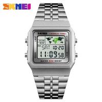 ราคา Skmei new fashion world time outdoor sports business men watch Thailand selling waterproof digital watches (18080597301)