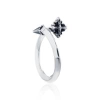 ราคา ake ake Rituals Cross Spear Ring แหวนเงินแท้ 925 แกะมือขัดเงาลงดำขับลาย ลายRituals Cross (12060317106)
