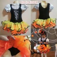 ราคา พร้อมส่งจากไทยชุดบัลเล่ต์ฮาโลวีนแม่มด สีส้มดำงานตัดพิเศษส่งต่างประเทศสวย น่ารัก มากค่ะ (19185770589)