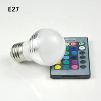 ราคา ราคาต่ำสุด Tenchamp ไฟหลอดไฟ LED RGB E27 E14โคมไฟแสง RGB 3W 16สีควบคุมด้วยรีโมท IR สำหรับการตกแต่งงานปาร์ตี้ภายในบ้าน220V 240V (16971601077)