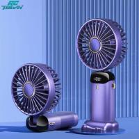 ราคา พัดลมไฟฟ้า3000Mah พับได้สองหัวแบบพกพาพับได้อเนกประสงค์พร้อมสายคล้องคอแบบมือถือ Kipas Angin Meja (21027252477)