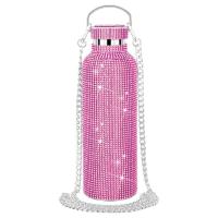 ราคา 350 500 750Ml Reusable Diamond Thermos Bottles Portable Glitter Rhinestone Water Bottle Stainless Steel Thermal Flask As Gift (20210234101)