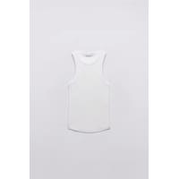 ราคา ZARA เสื้อยืดแขนกุดเข้ารูปสำหรับผู้หญิง3253301 250ใหม่สำหรับฤดูร้อน Cewek Seksi (20431913524)