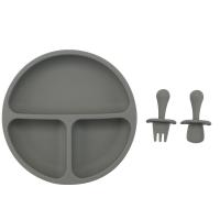 ราคา Silicone Baby Tableware with Suction Cup Toddler Plate and Portable Fork Spoon Kids Food Bowl Set (20513782034)