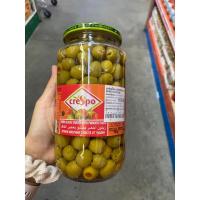 ราคา Green Olives Stuffed With Pimento Paste Crespo Brand 907 G มะกอกเขียว สอดไส้พริกแดง ตรา ครีสโป (17449139856)