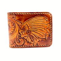 ราคา Wallet กระเป๋าหนังแท้ตอกลาย กระเป๋าสตางค์หนังแท้ กระเป๋าเงิน หนังแท้100 D006 (7208516067)