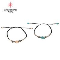 ราคา กำไลข้อมือลูกปัด2ชิ้นลายคลื่นความโน้มถ่วงของตกแต่งรูปเต่าย้อนยุคงานประดิษฐ์ปรับได้ด้วยมืองานประณีตเครื่องประดับผ้ากำไลข้อมือโบฮีเมียนแบบพกพา (20637027734)