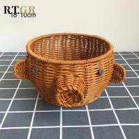 ราคา RTGRจักสานหวายตะกร้าผลไม้น่ารักรูปร่างชามใส่ผลไม้ถาดผักตะกร้าขนมรูปสัตว์ใหม่ (5972496230)