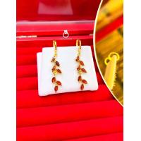 ราคา ต่างหู 0411 ต่างหูทองไมครอน รุ่นเพชรครึ่ง ต่างหูทองไมครอน ต่างหูเศษทองแท้ ต่างหูทองสวย (19591495805)