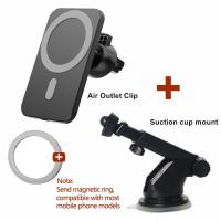 ราคา 15W Magnetic Wireless Car Charger Mount for iPhone 12mini 12 13 Pro Max 11 Xr Xs Fast Charging Wireless Charger Car Phone Holder (10389873376)