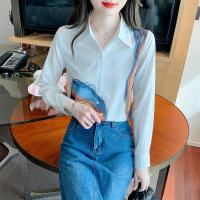 ราคา REHIN เสื้อเชิ๊ตแขนยาวสีขาวผ้าไหมดีไซน์ใหม่สำหรับผู้หญิงเสื้อเชิ๊ตพิมพ์ลายแฟชั่นคอปกสไตล์ยุโรปชุดทำงานเสื้อชีฟองหรูหรา (17949248944)