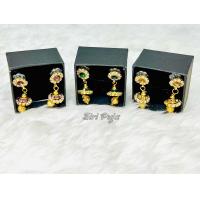 ราคา ต่างหูสไตล์อินเดีย ต่างหูระย้า ประดับพลอย แบบเจาะ (16896813636)