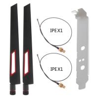 ราคา 2 X เสาอากาศ10Dbi สำหรับ Intel AX210 Wifi การ์ด2 4GHz 5GHz Dual Band IPEX1สายต่อ WiFi RP SMA สำหรับ AX200 Ada (16679289118)
