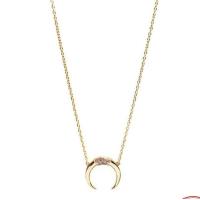 ราคา ROXI 925 Sterling Silver Maxi Long Crescent Moon Necklace Women Delicate Clear Zircon Horn Moon Pendants Necklaces Boho Jewelry (12958845196)