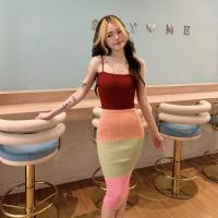 ราคา MesubShop มินิเดรสสายเดี่ยว ผ้าไหมพรมยืดตามตัว ทอลายสัลบสี ใส่ง่ายไม่ร้อนไม่คัน สาวอวบใส่ได้ รุ่น เดรสสายรุ้ง (21326031454)