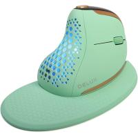 ราคา DeLUX Seeker Wireless Ergonomic Vertical Mouse with OLED Screen BT and USB Receiver Connect with Up to 4 Devices Thumb Wheel 4000DPI Programmable Rechargeable Silent Mouse M618XSD Green (20702734476)